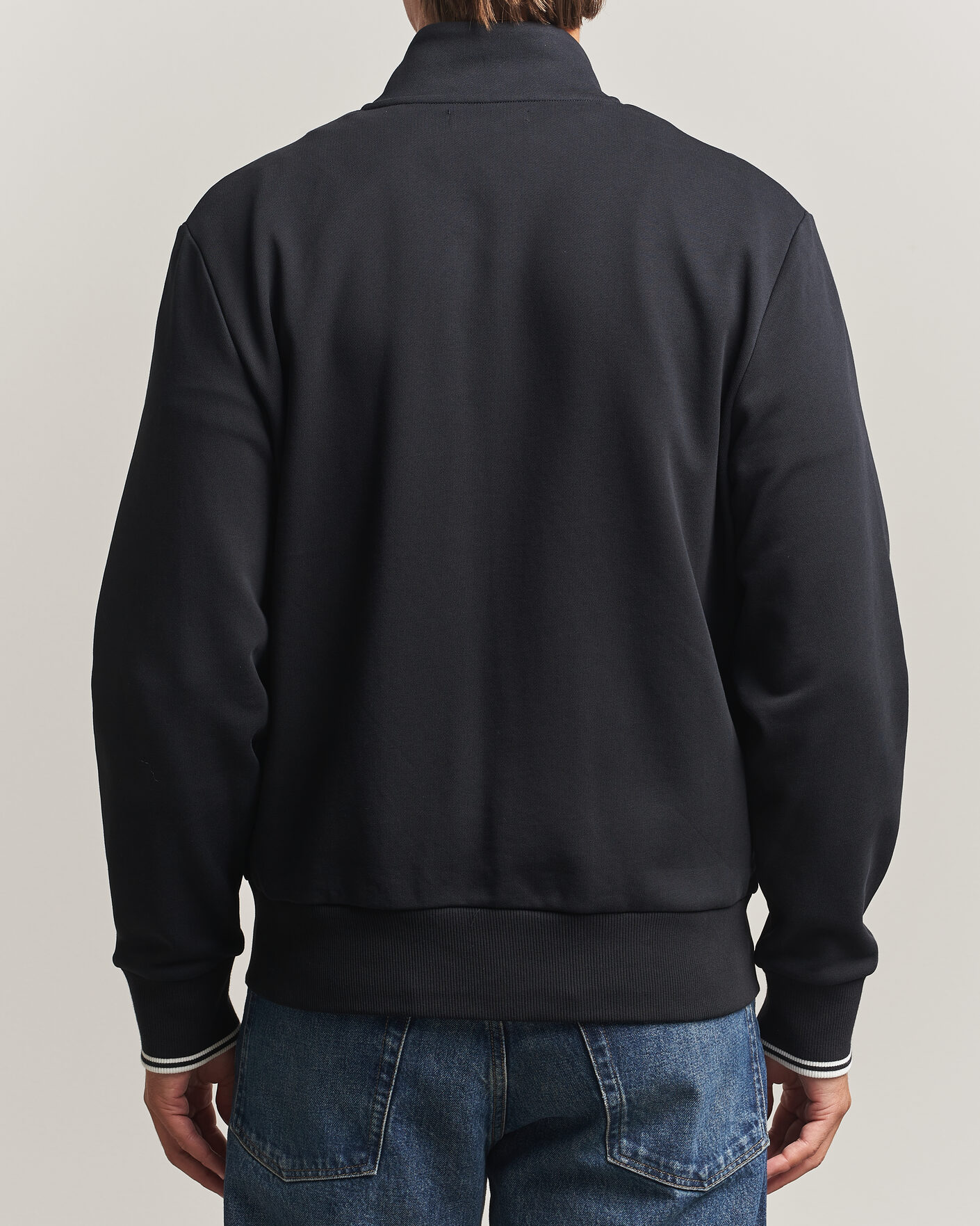 Men | Sweaters & Knitwear | Fred Perry | Full Zip Sweatshirt Black