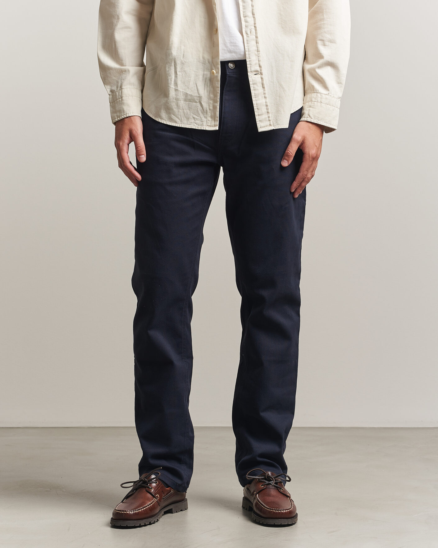 Men | Trousers | Gant | Regular Fit Soft Twill 5-Pocket Pants Evening Blue