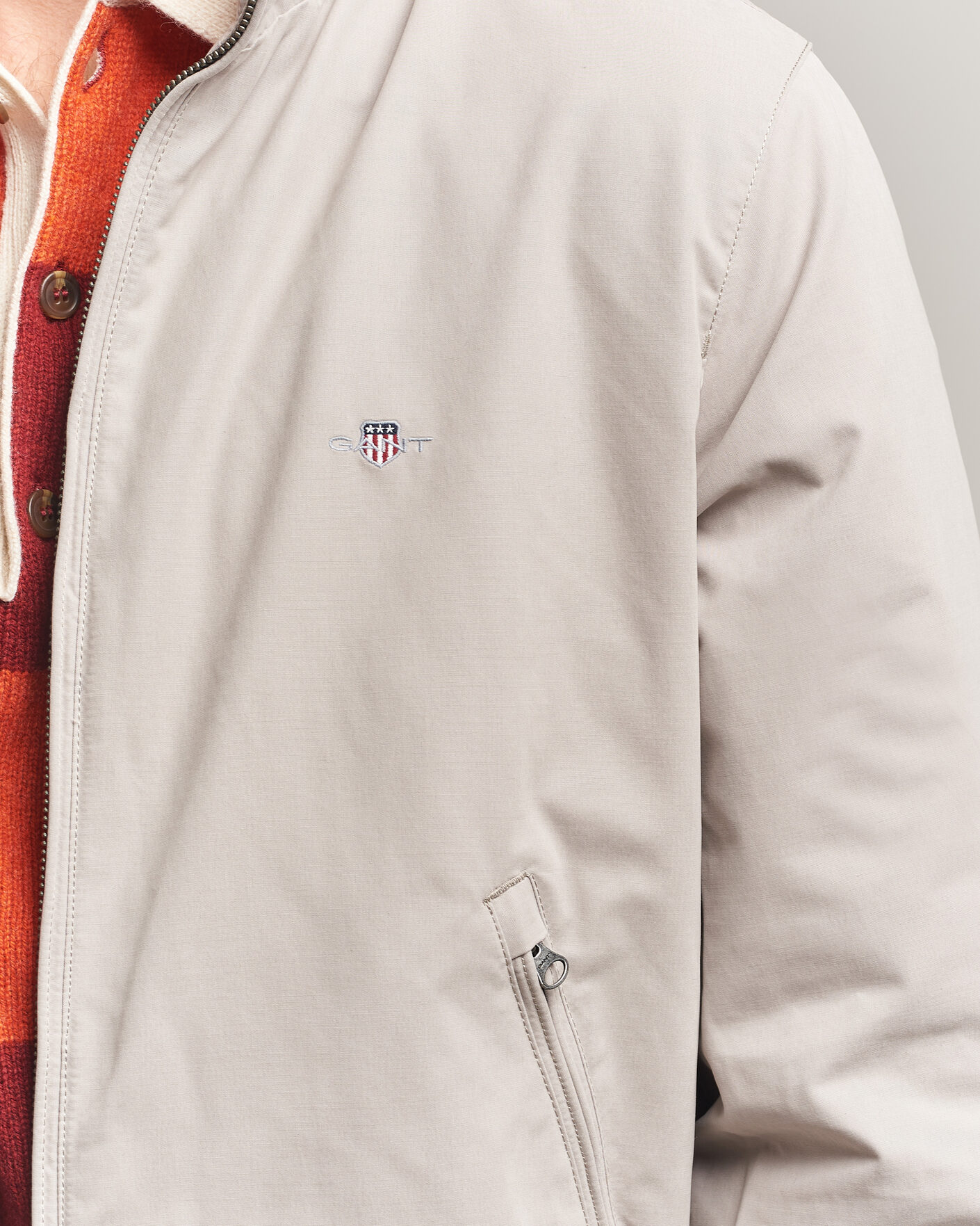 Men | Coats & Jackets | Gant | Hampshire Jacket Mist Taupe