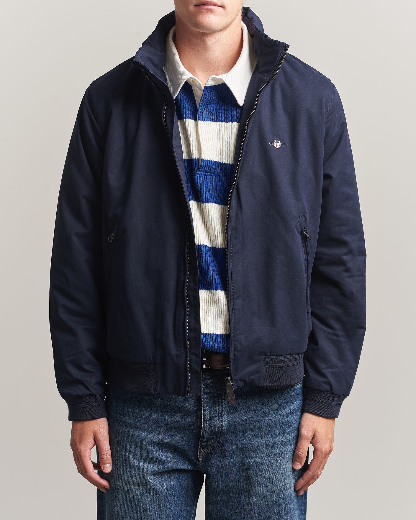 Baracuta G9 Original Harrington Jacket Navy at CareOfCarl.com