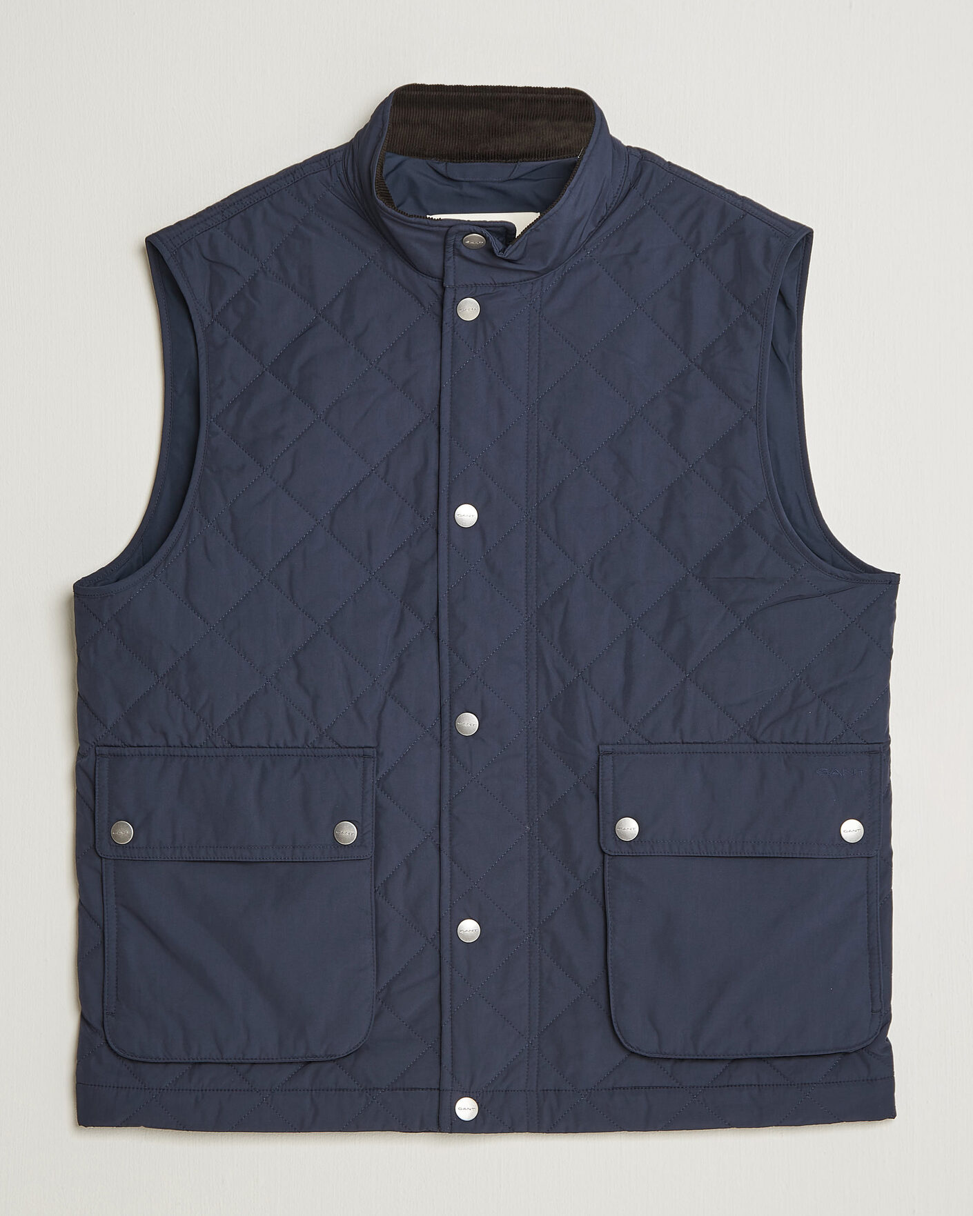 Men | Gilets | Gant | Classic Quilted Vest Evening Blue