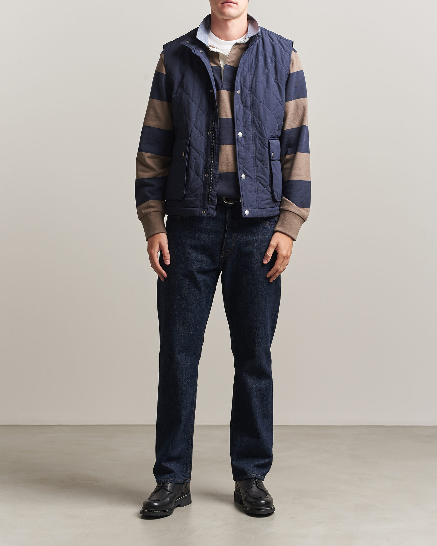 Men | Gilets | Gant | Classic Quilted Vest Evening Blue