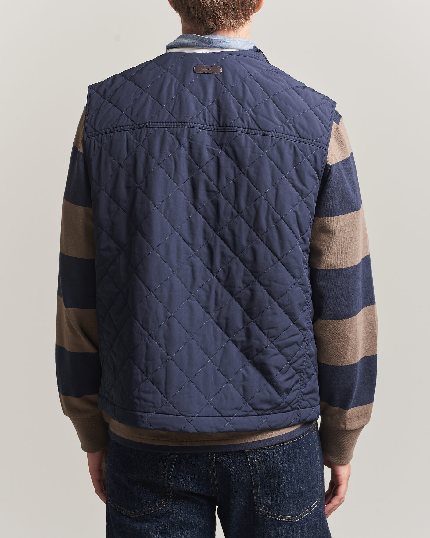 Men | Gilets | Gant | Classic Quilted Vest Evening Blue