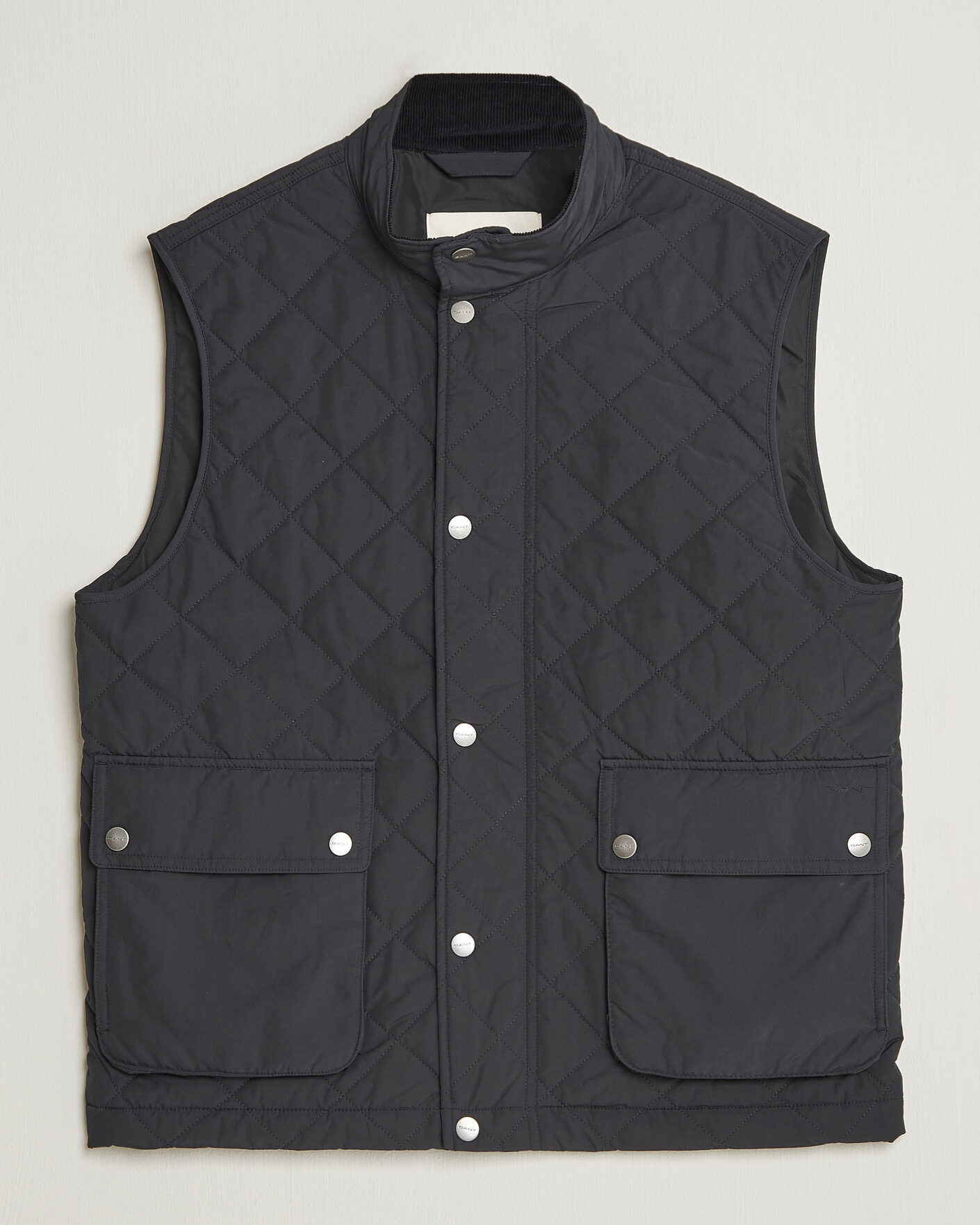 Men | Gilets | Gant | Classic Quilted Vest Black