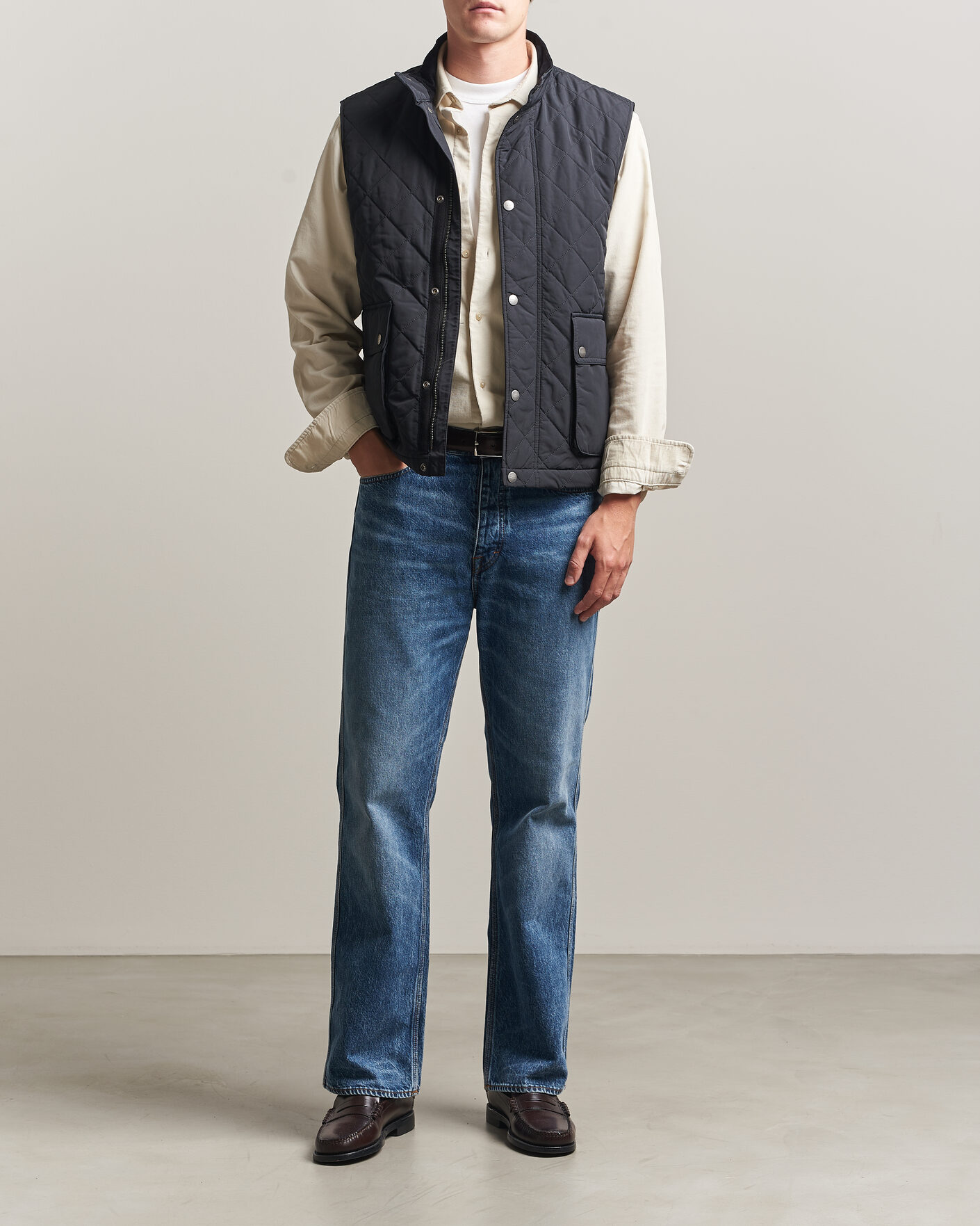 Men | Gilets | Gant | Classic Quilted Vest Black
