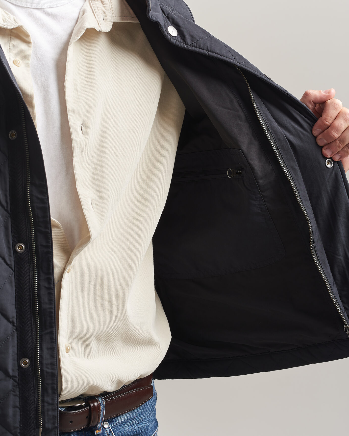 Men | Gilets | Gant | Classic Quilted Vest Black