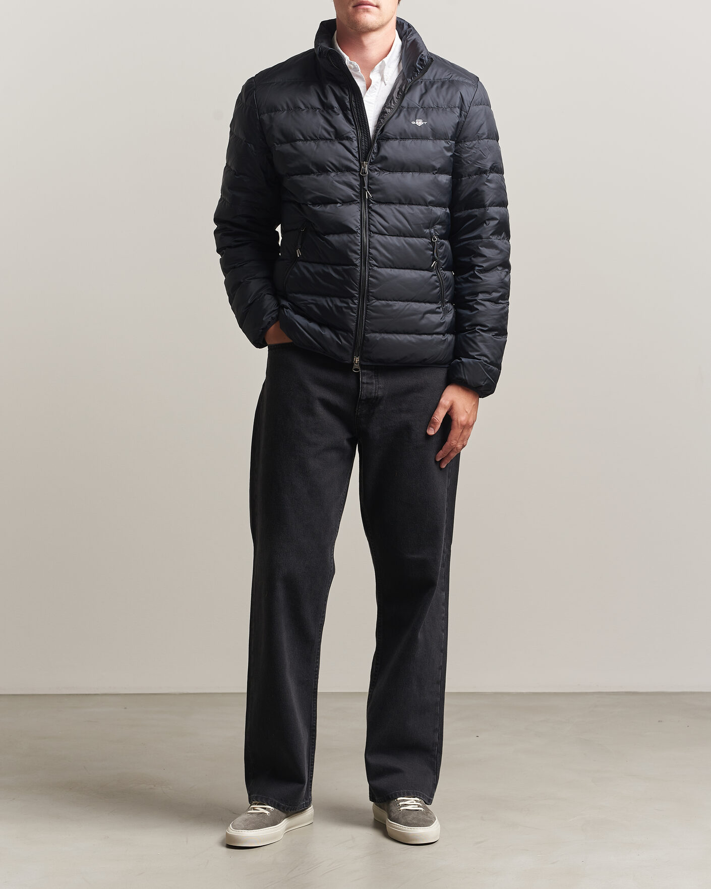 Men | Coats & Jackets | Gant | Light Down Jacket Black