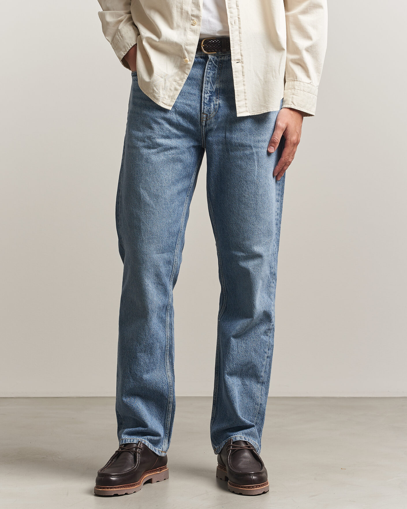Men | Jeans | Gant | Straight Fit Jeans Mid Blue Broken In