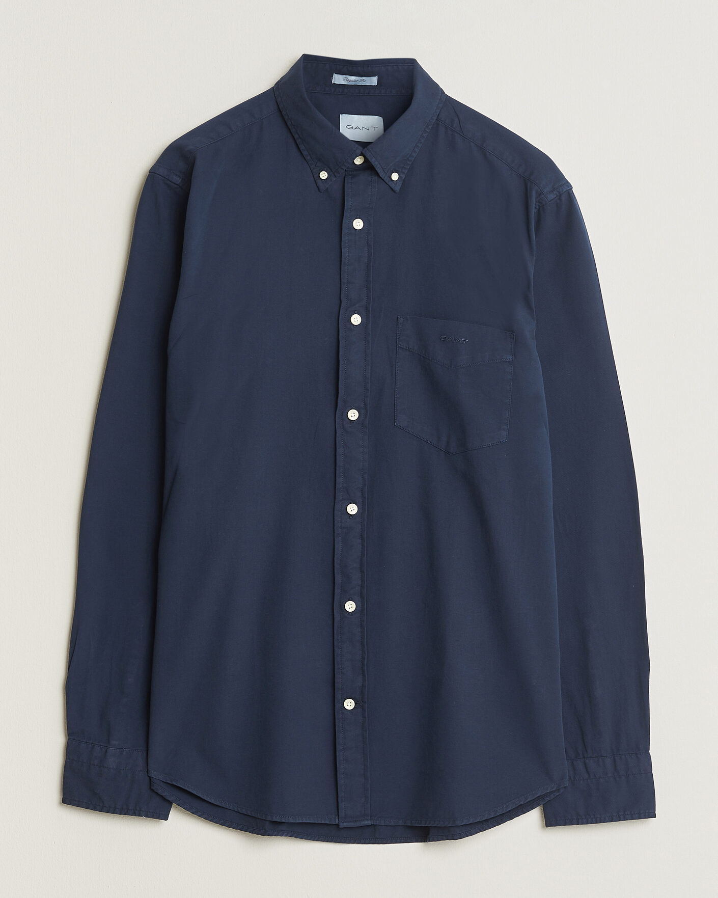 Men | Shirts | Gant | Regular Fit Garment Dyed Twill Shirt Evening Blue