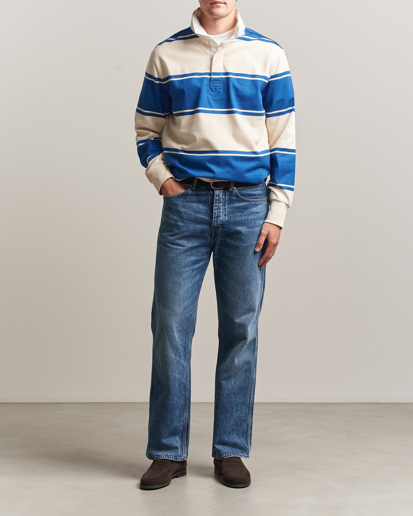 Men | Sweaters & Knitwear | Gant | Striped Rugger Nautical Blue