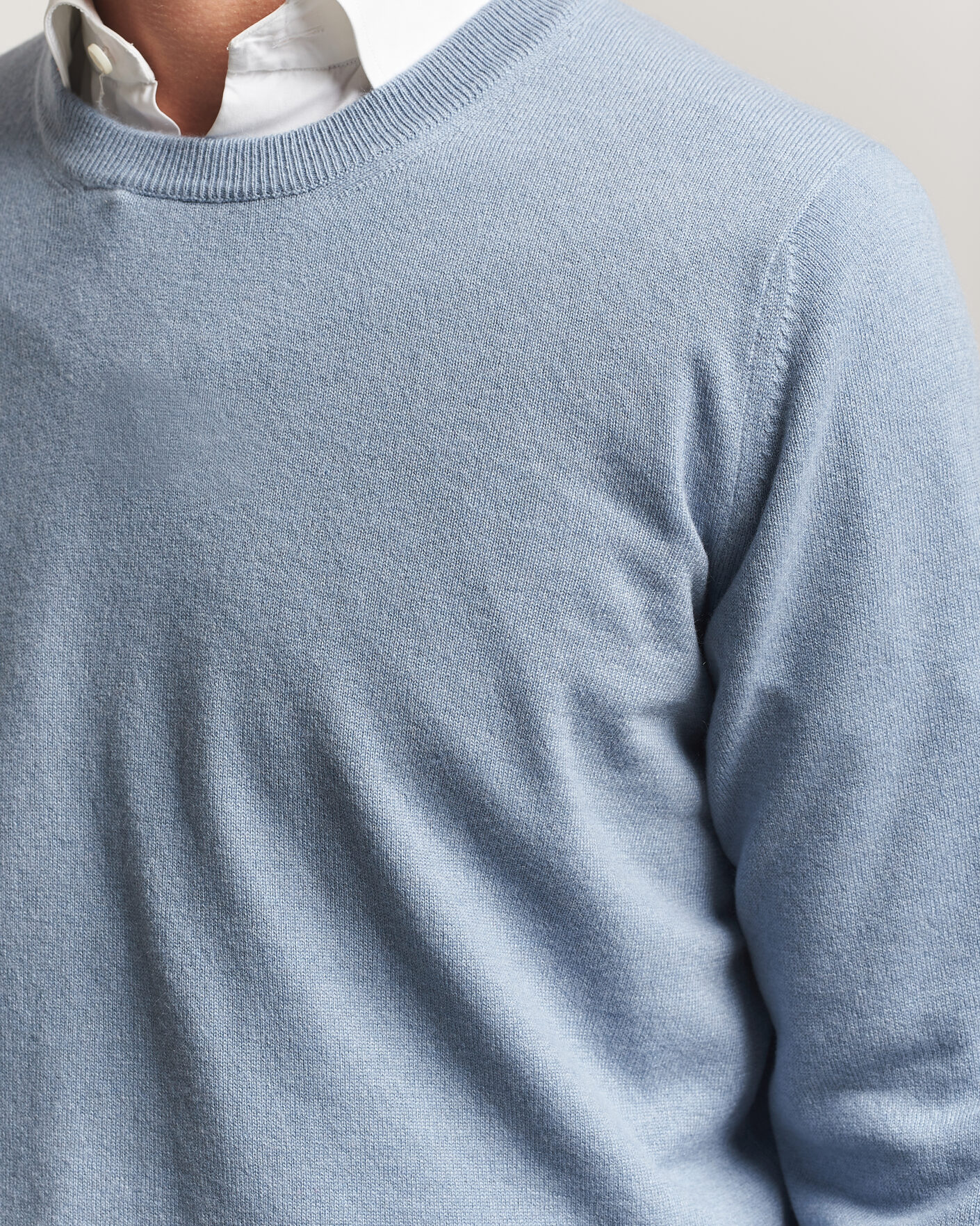 Men | Sweaters & Knitwear | Brunello Cucinelli | 2 Ply Cashmere Pullover Denim Blue