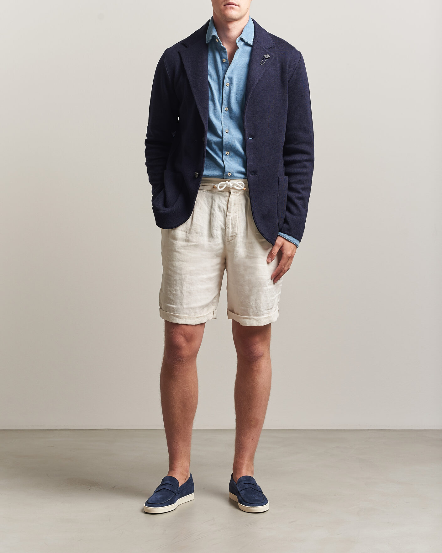Men | Shorts | Brunello Cucinelli | Drawstring Shorts Off White