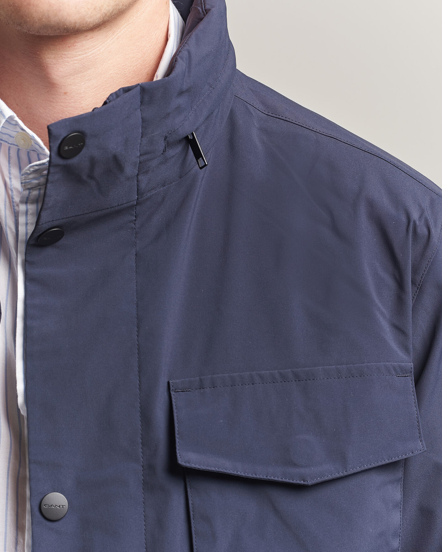 Men | Coats & Jackets | Gant | Lightweight 4-Pocket Field Jacket Evening Blue