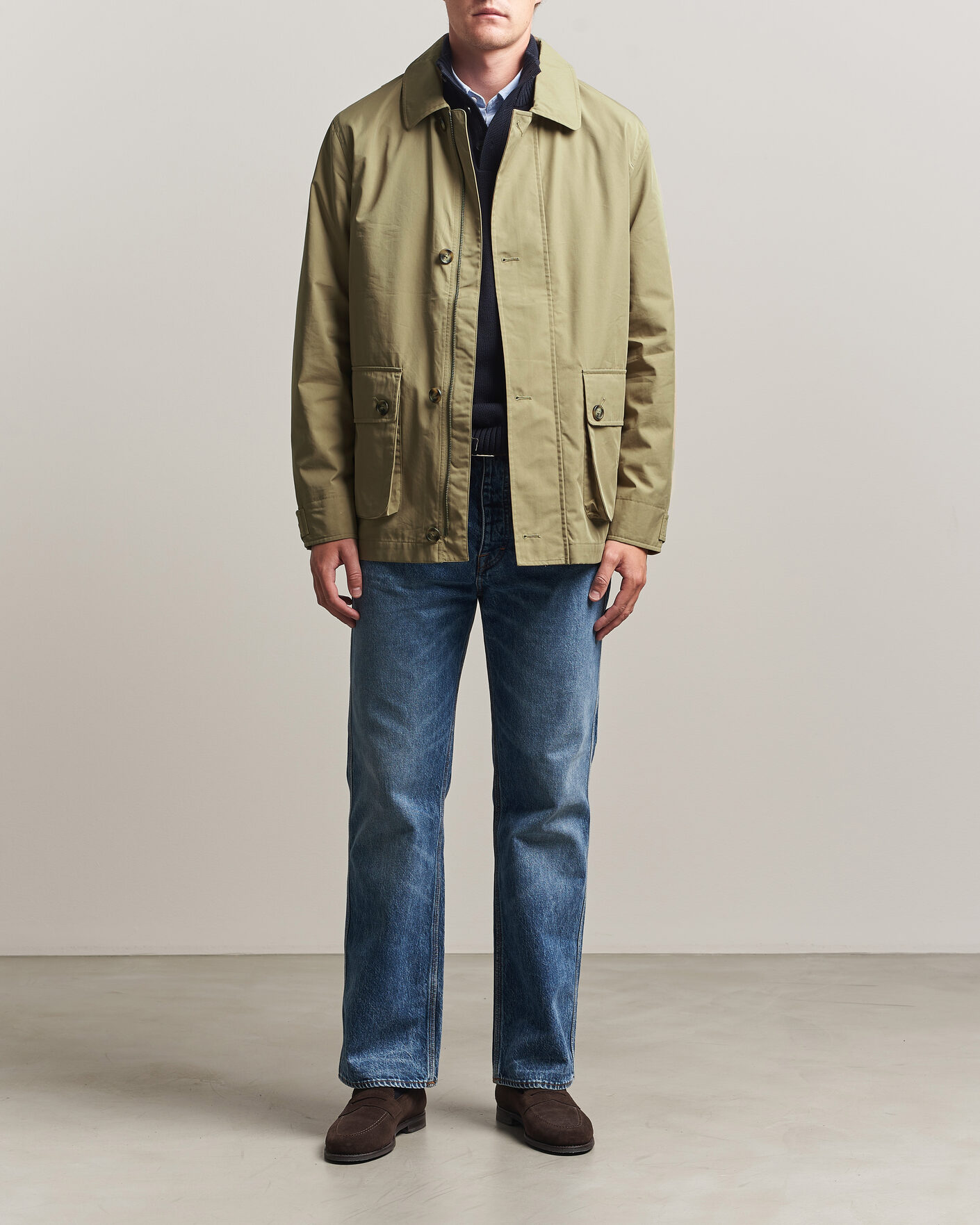 Men | Coats & Jackets | Gant | Cotton Barn Jacket Light Taupe