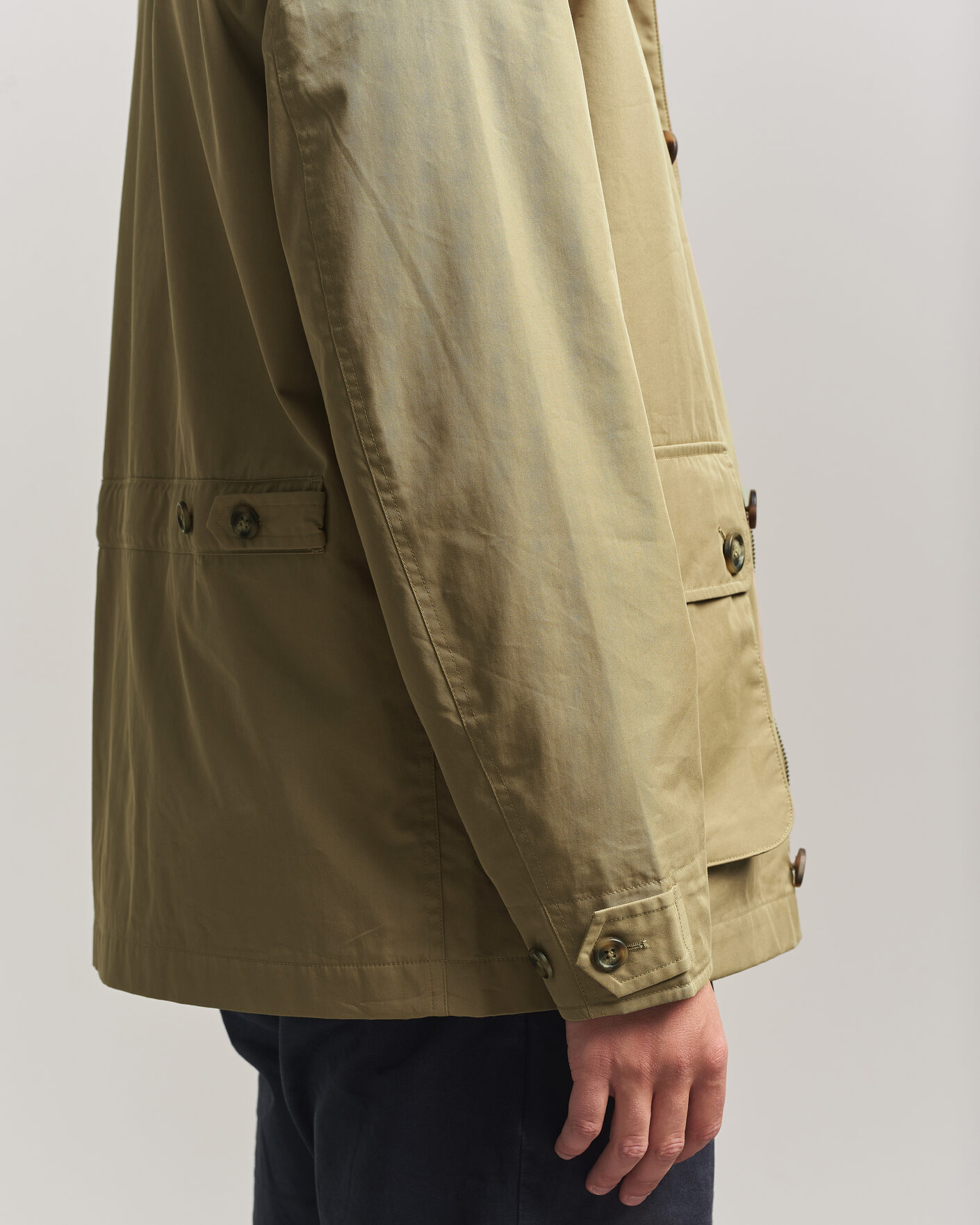 Men | Coats & Jackets | Gant | Cotton Barn Jacket Light Taupe