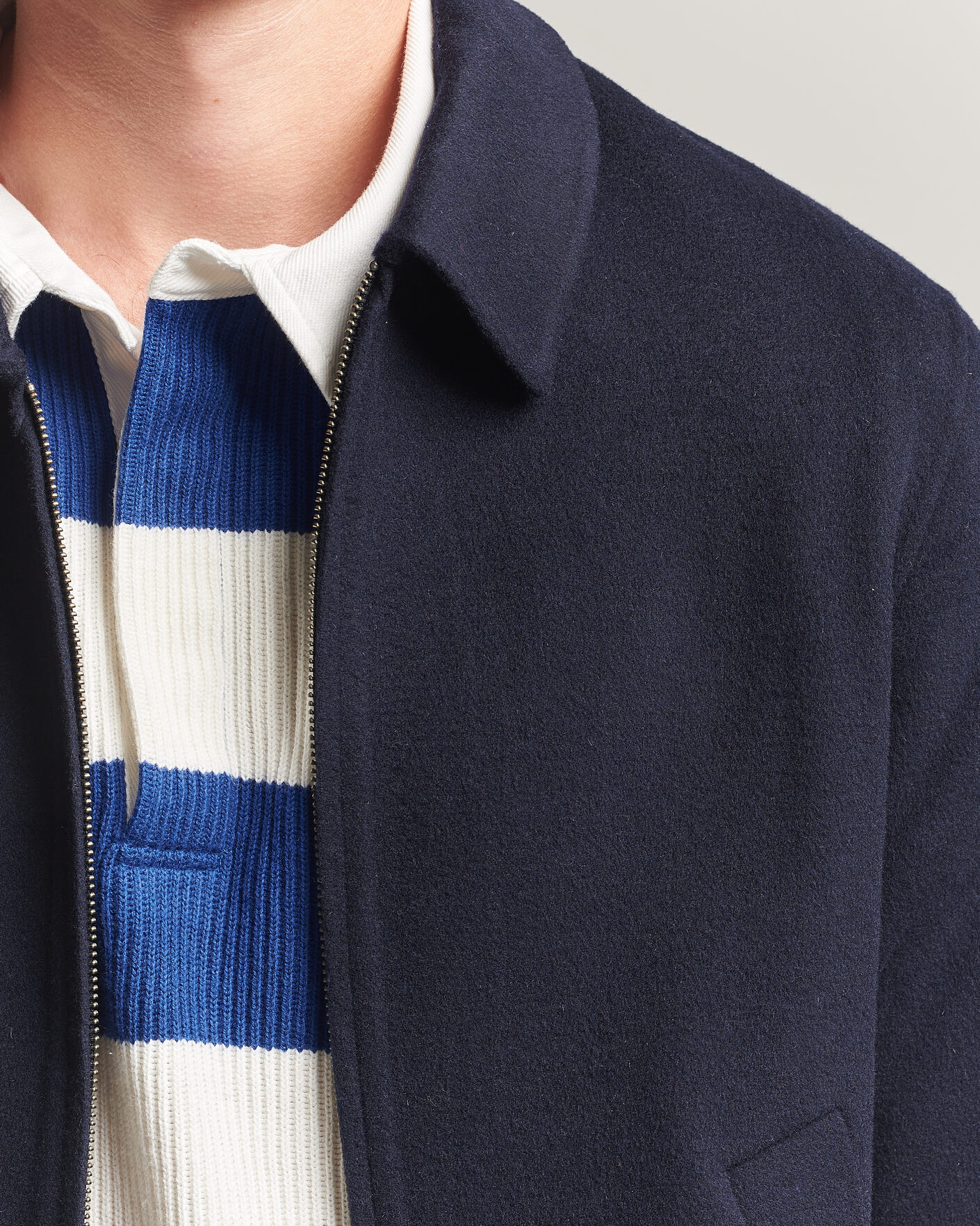 Men | Coats & Jackets | Gant | Handstitched Wool/Cashmere Jacket Evening Blue
