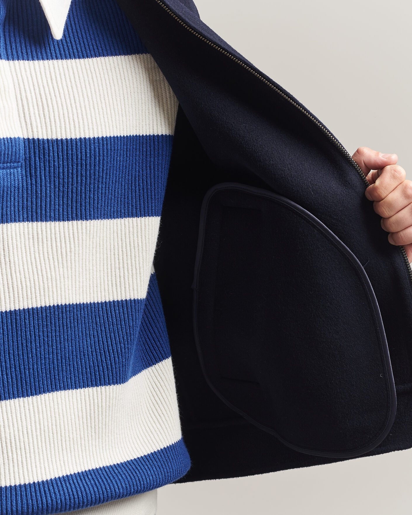 Men | Coats & Jackets | Gant | Handstitched Wool/Cashmere Jacket Evening Blue