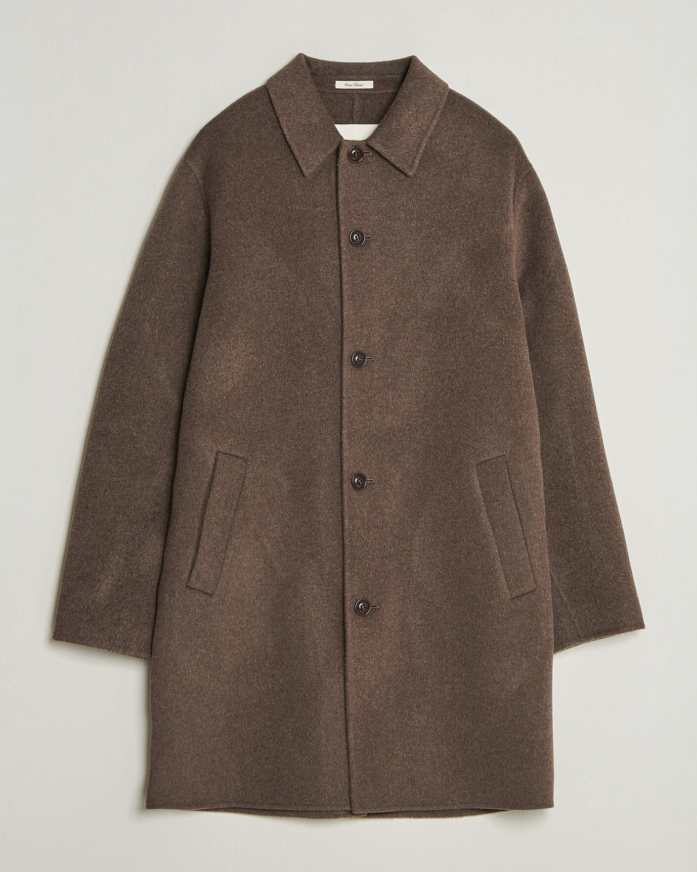 Men | Coats & Jackets | Gant | Handstitched Wool/Cashmere Top Coat Shadow Brown