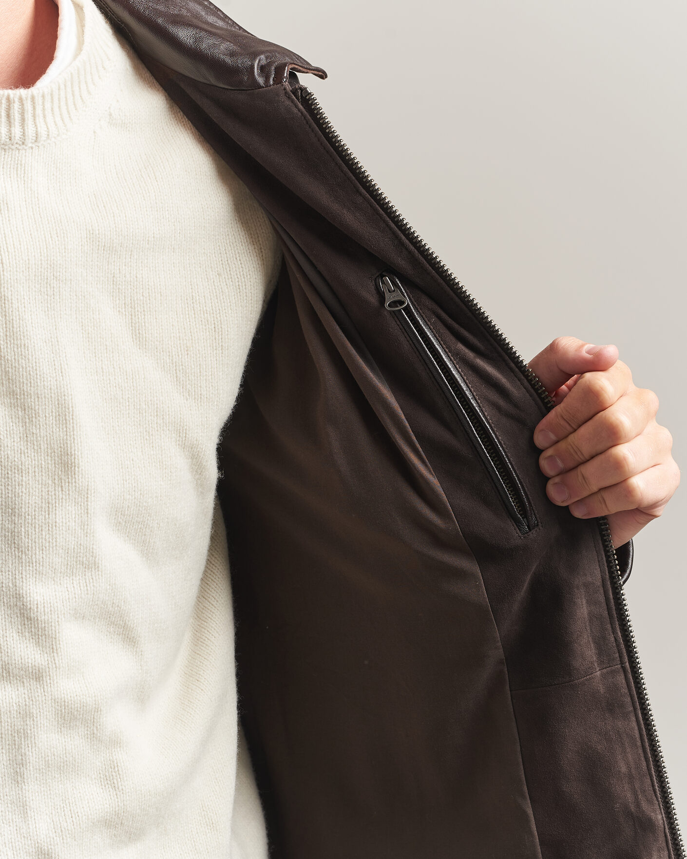Men | Coats & Jackets | Gant | Quilted Suede Jacket Black Brown