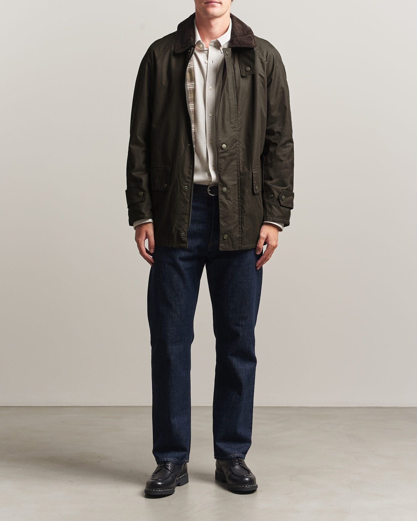 Men | Coats & Jackets | Gant | Waxed Barn Jacket Black Brown
