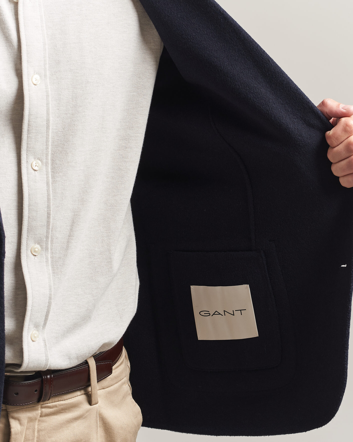 Men | Blazers | Gant | Handstitched Unlined Blazer Evening Blue