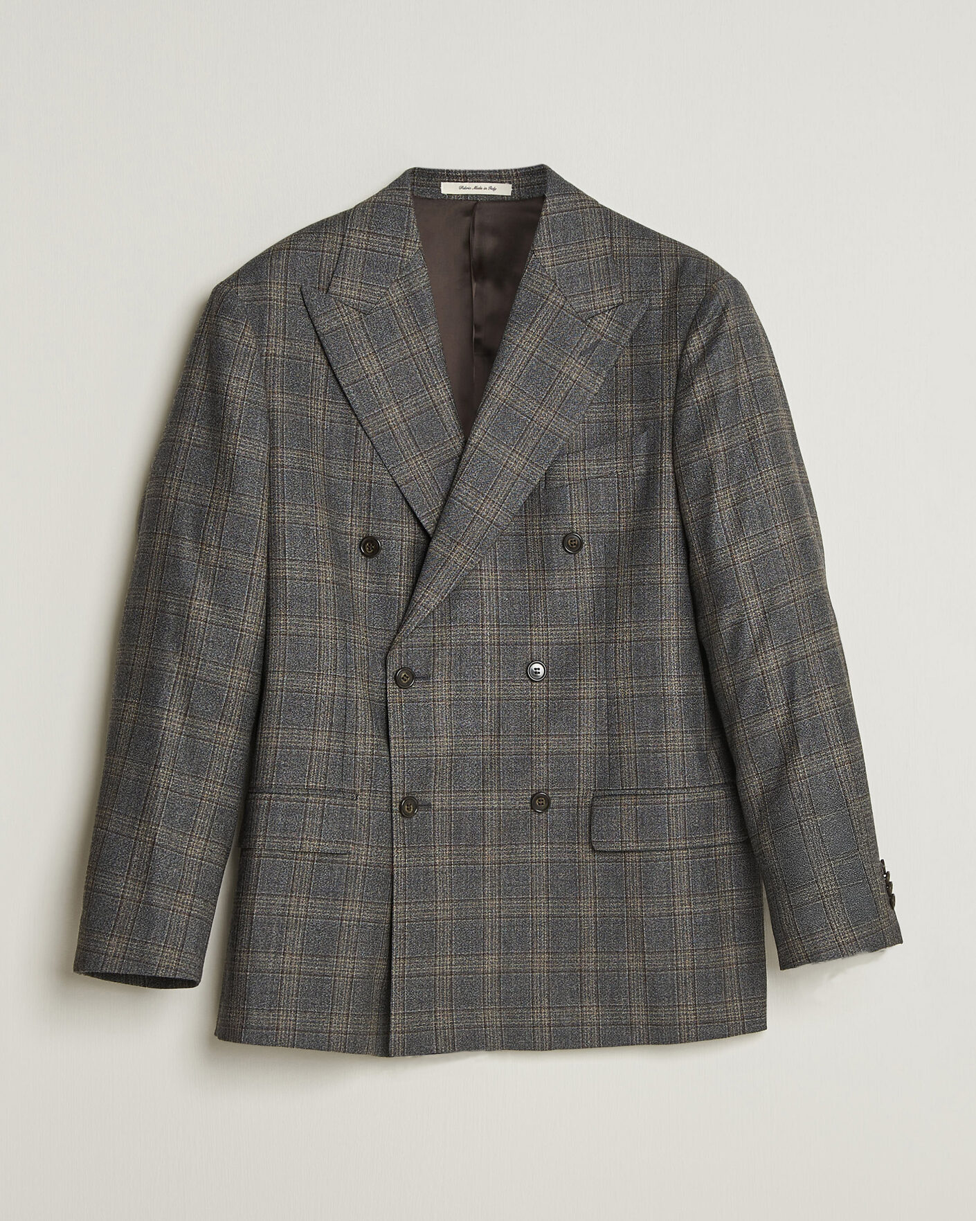 Men | Blazers | Gant | Wool Glencheck Double Breasted Blazer Ceramic Grey