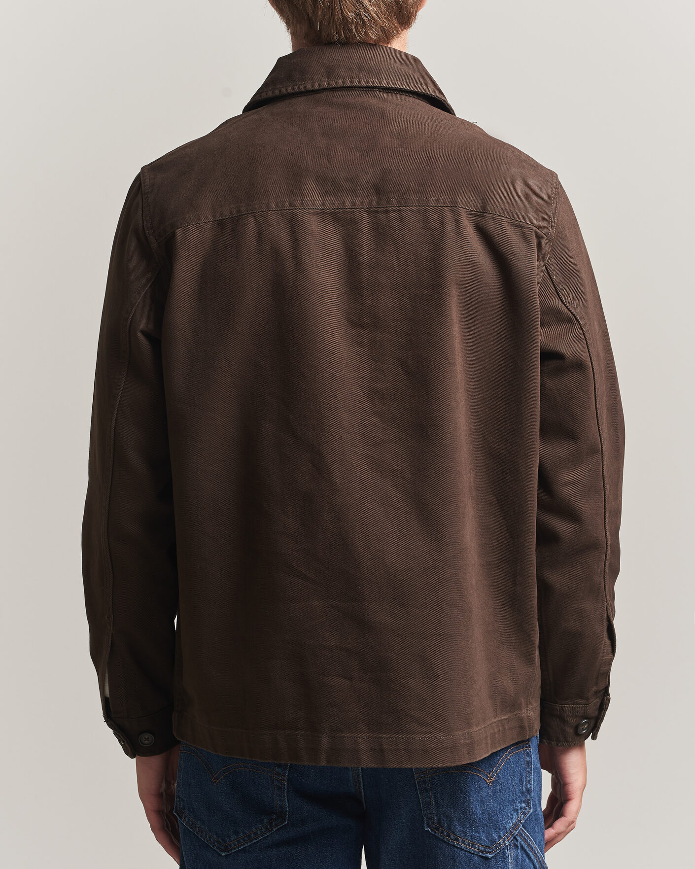 Men | Shirts | Gant | Regular Fit Brushed Twill Overshirt Black Brown