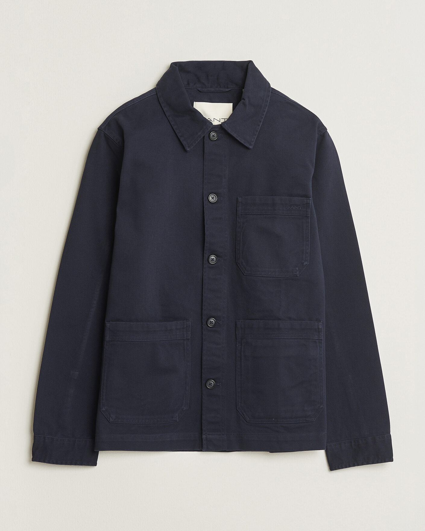 Men | Shirts | Gant | Regular Fit Brushed Twill Overshirt Evening Blue