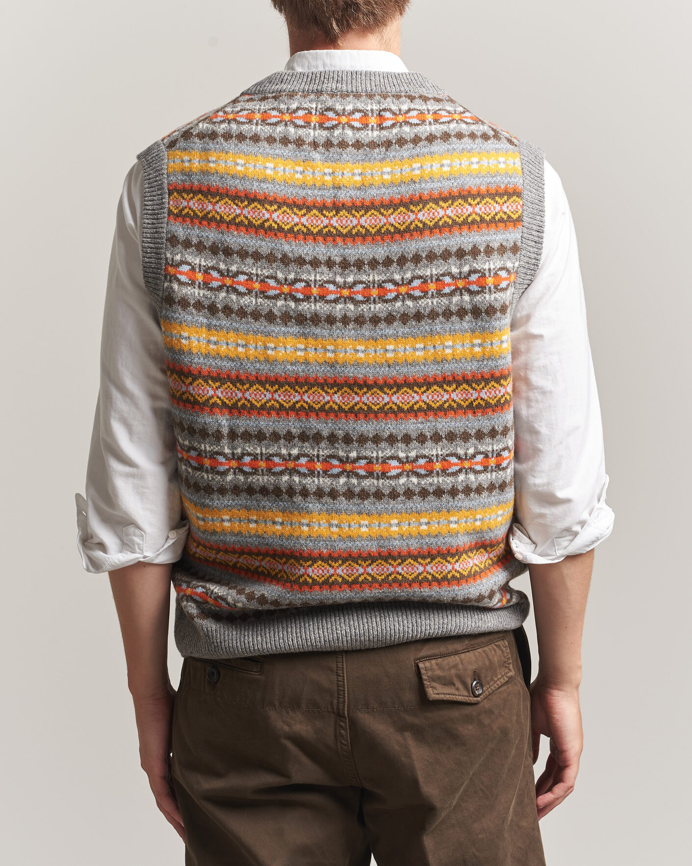 Men | Sweaters & Knitwear | Gant | Wool Knitted Fairisle Vest Multi