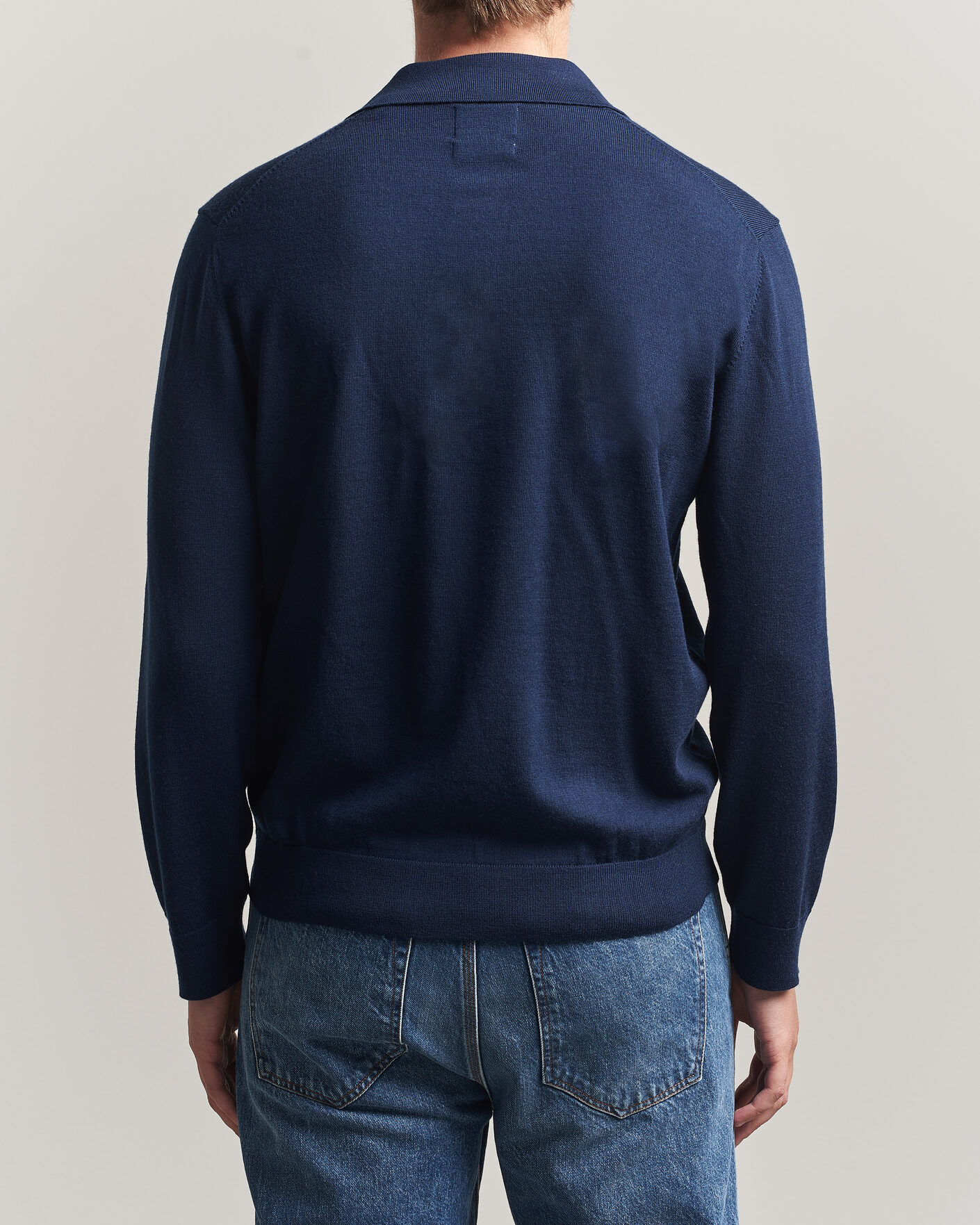 Men | Sweaters & Knitwear | Gant | Extrafine Merino Knitted Polo Marine