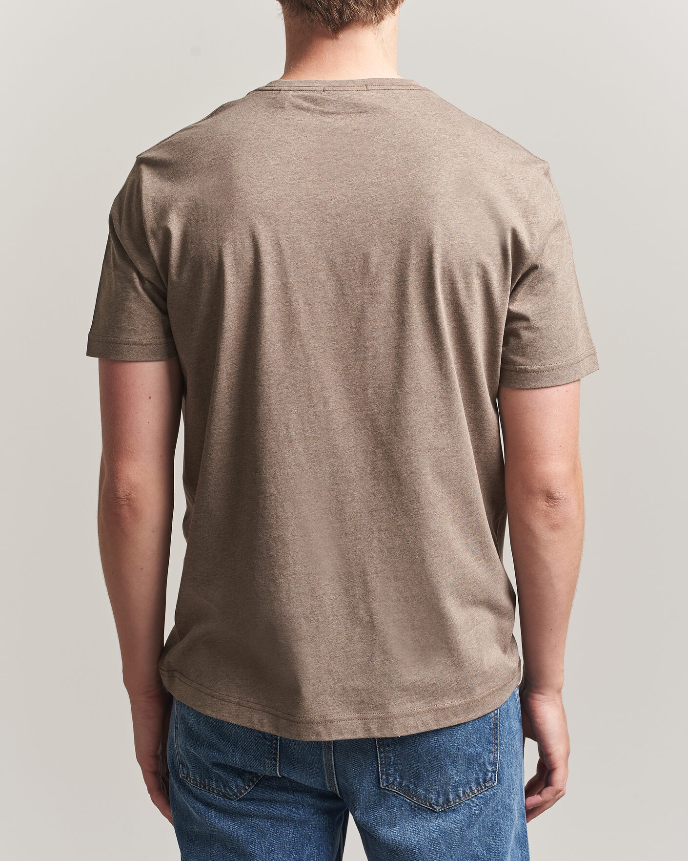 Men | T-Shirts | Gant | The Original T-Shirt Dark Hazelnut Melange