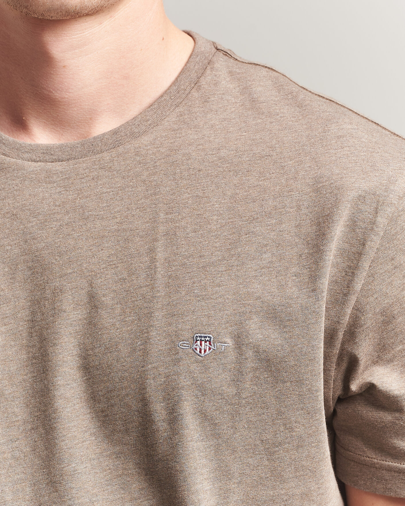Men | T-Shirts | Gant | The Original T-Shirt Dark Hazelnut Melange