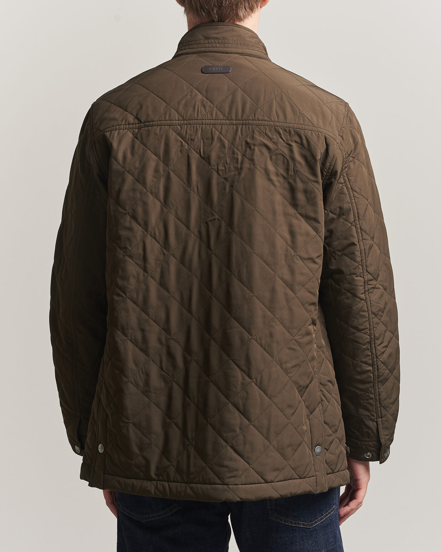 Men | Coats & Jackets | Gant | Classic Quilted Mid Jacket Black Brown
