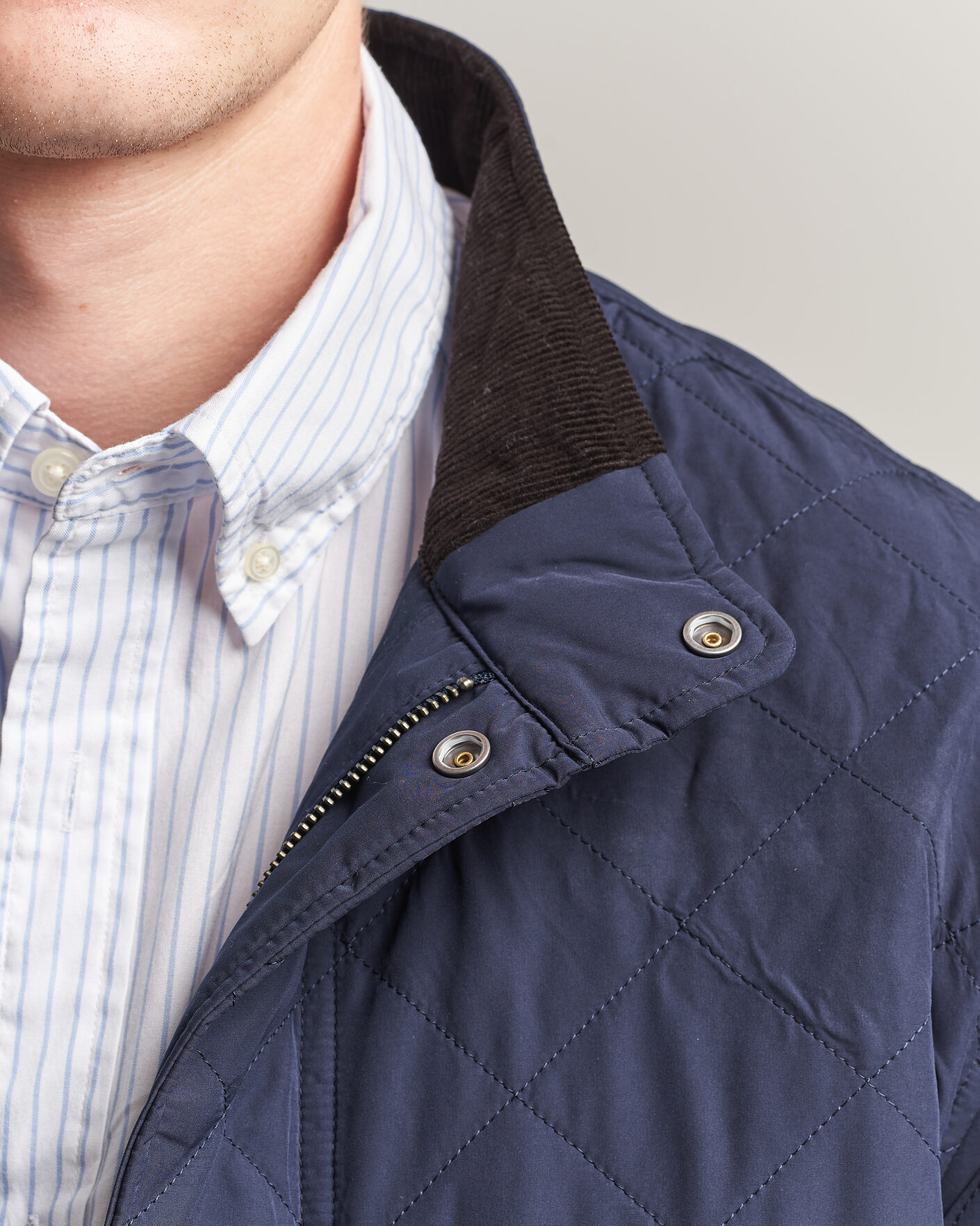Men | Coats & Jackets | Gant | Classic Quilted Mid Jacket Evening Blue