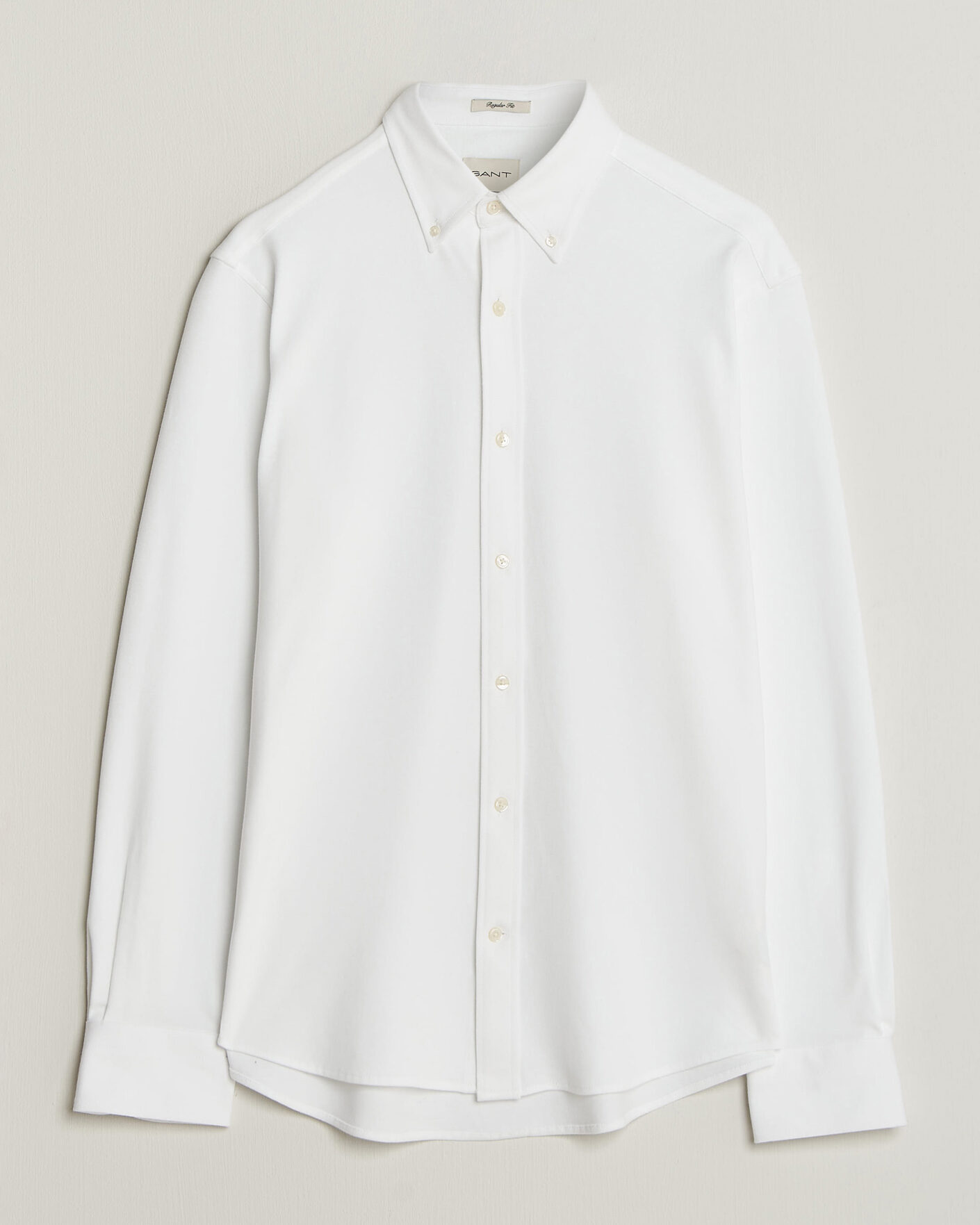 Men | Shirts | Gant | Regular Fit Jersey Pique Shirt White