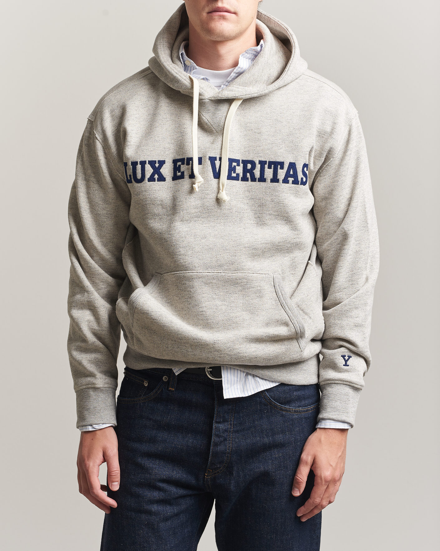 Men | Sweaters & Knitwear | Gant | YALE Hoodie Grey Melange