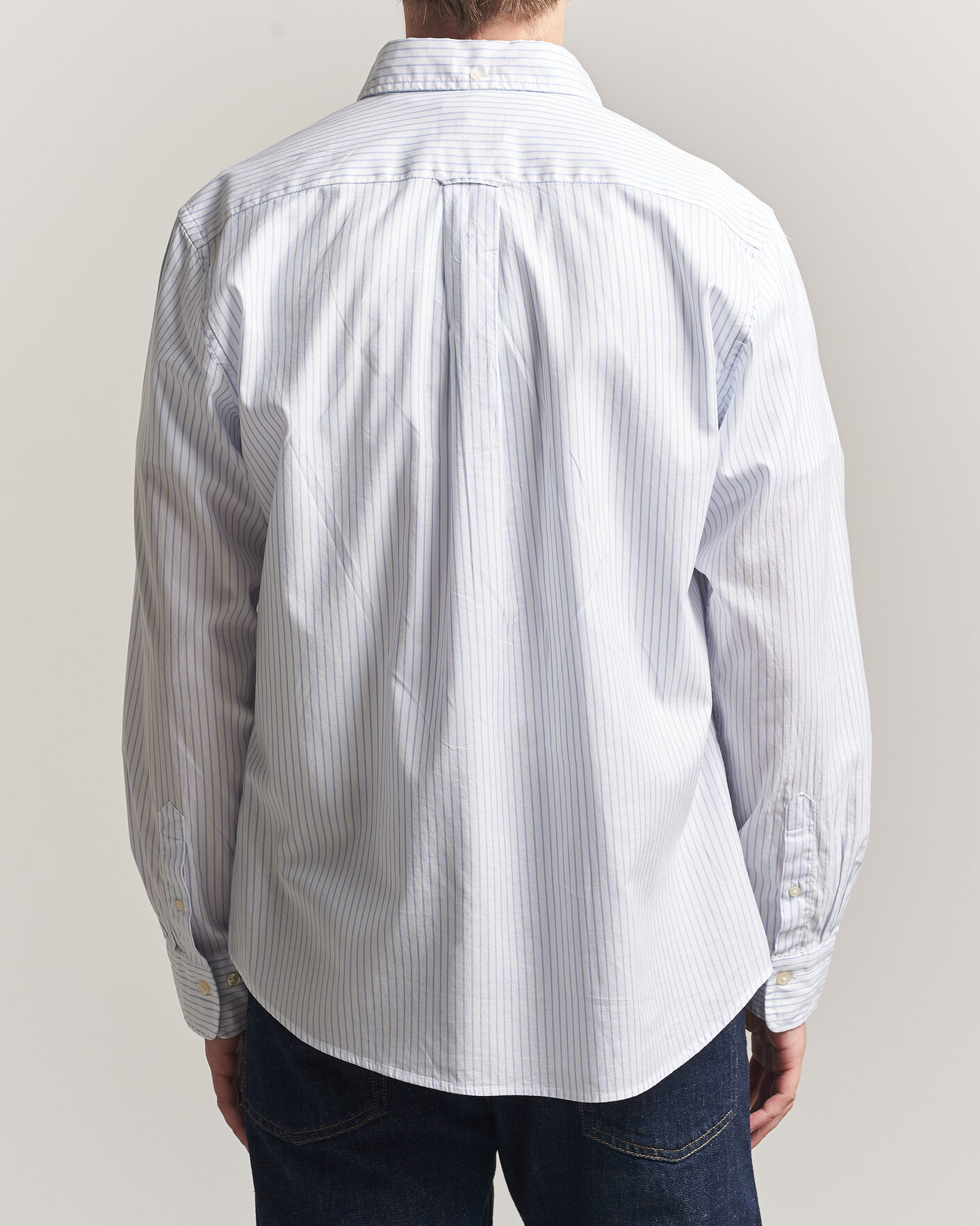 Men | Shirts | Gant | YALE Regular Fit Striped Oxford Shirt Light Blue