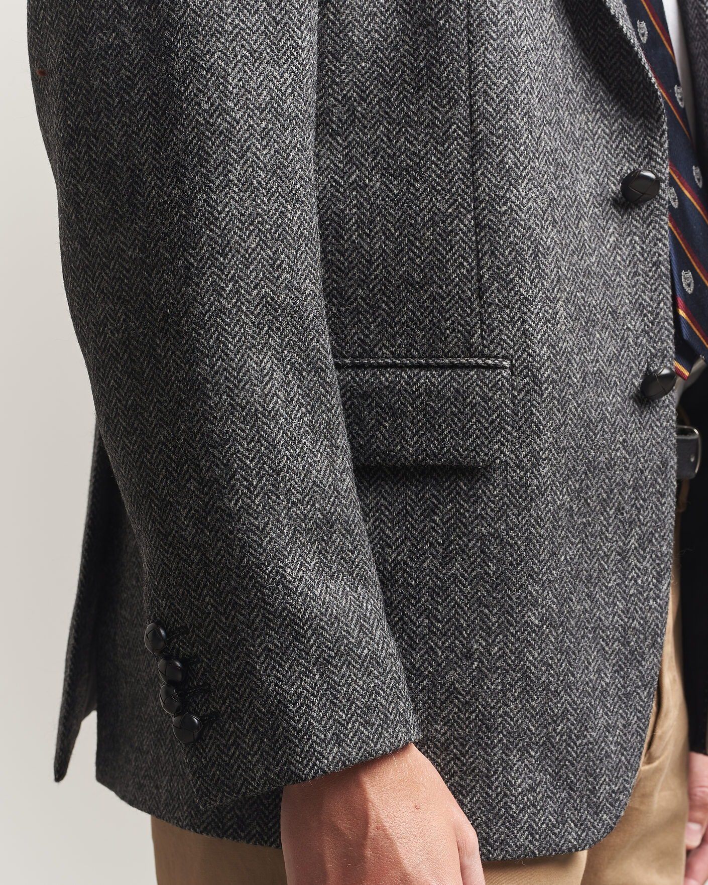 Men | Blazers | Gant | YALE Tweed Blazer Black Grey