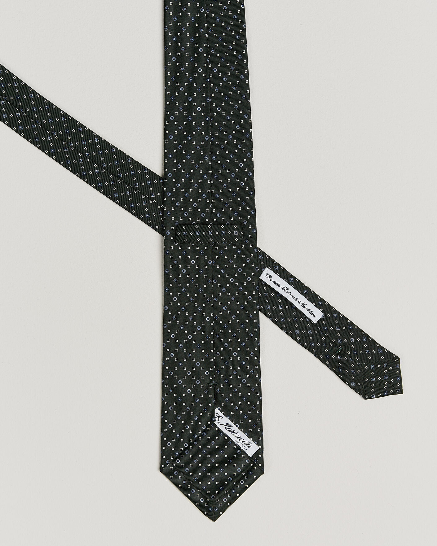 Men | Ties | E. Marinella | 3-Fold Printed Silk Tie Dark Green