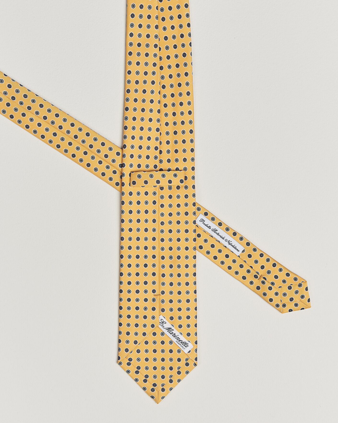 Men | Ties | E. Marinella | 3-Fold Printed Silk Tie Yellow