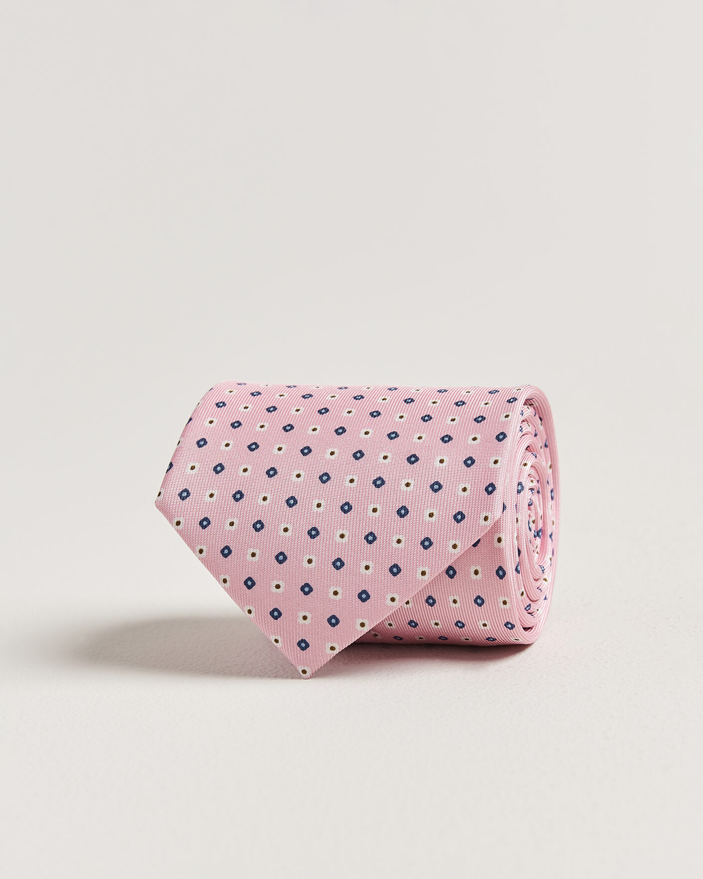 Men | Webshop news | E. Marinella | 3-Fold Printed Silk Tie Pink