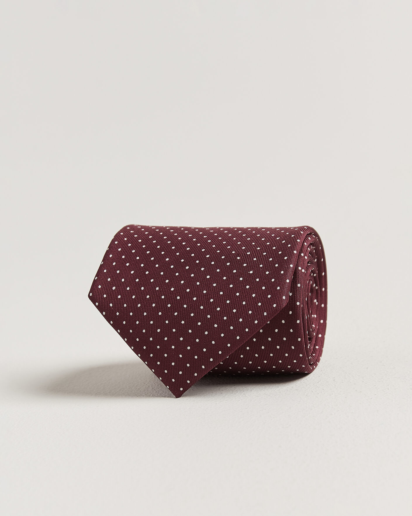 Men | Ties | E. Marinella | 3-Fold Printed Silk Tie Burgundy