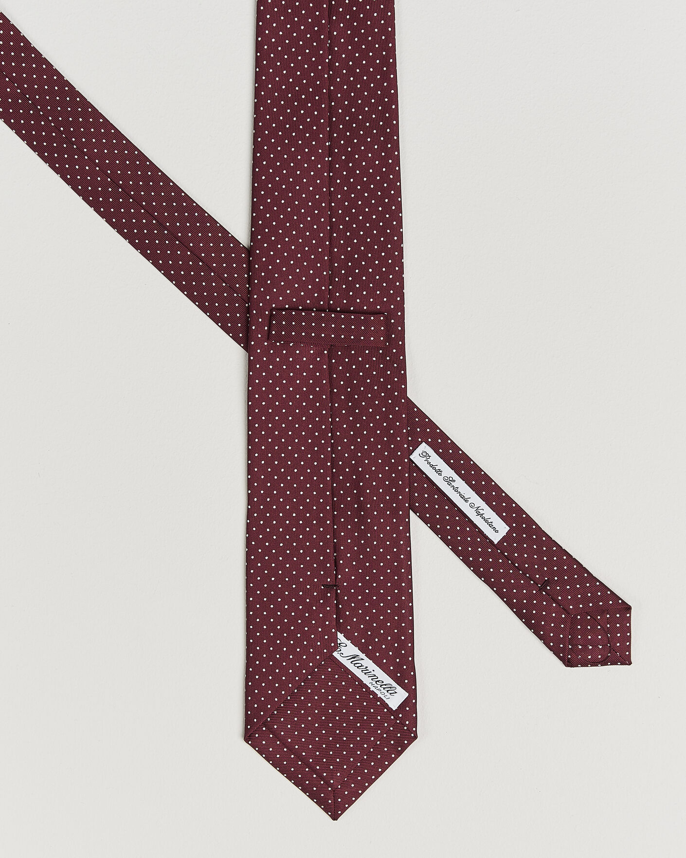 Men | Ties | E. Marinella | 3-Fold Printed Silk Tie Burgundy