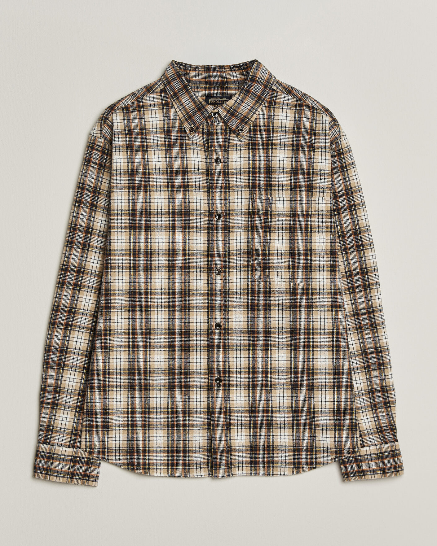 Men | Shirts | Pendleton | Flannel Button Down Shirt Brown Check
