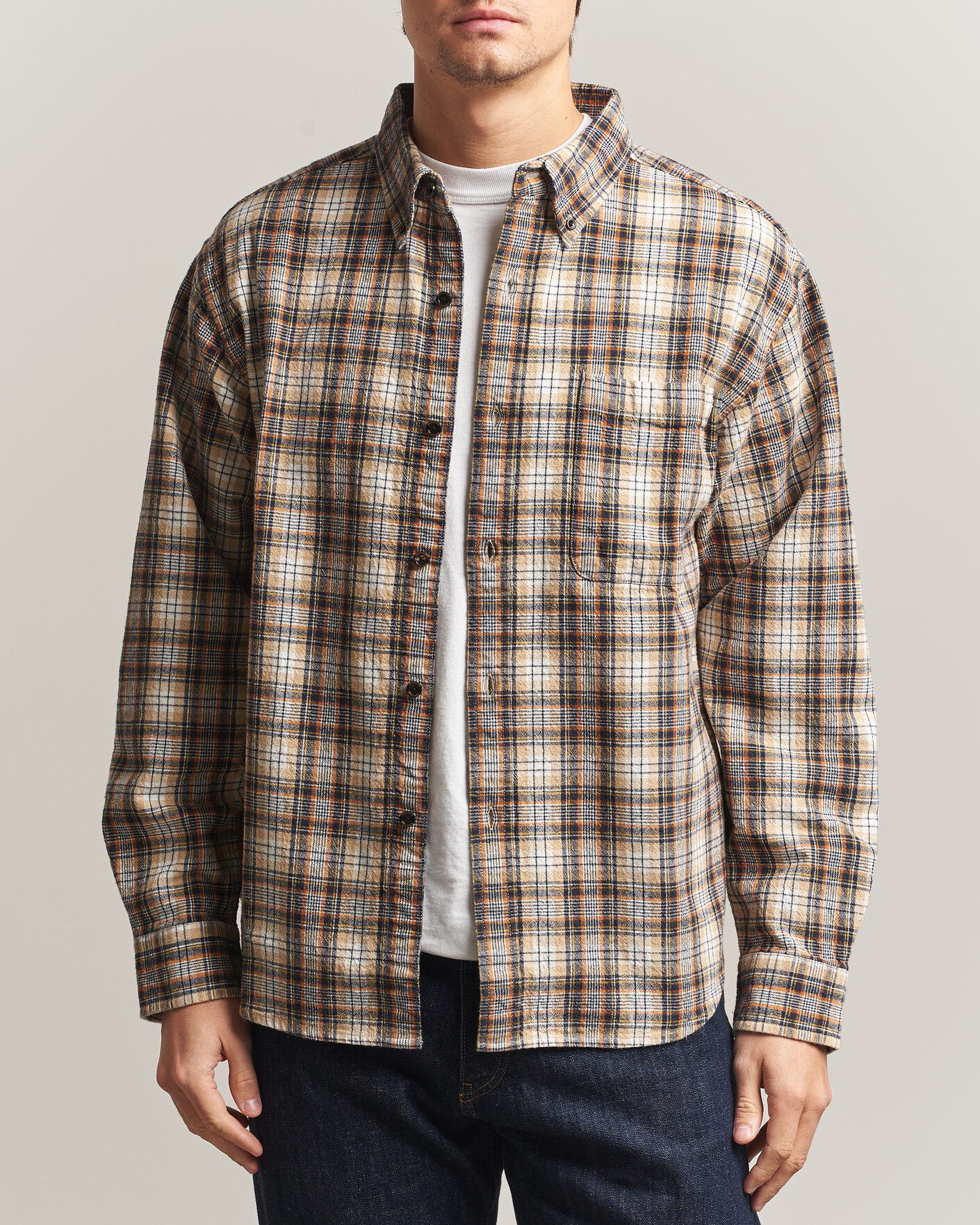 Men | Shirts | Pendleton | Flannel Button Down Shirt Brown Check