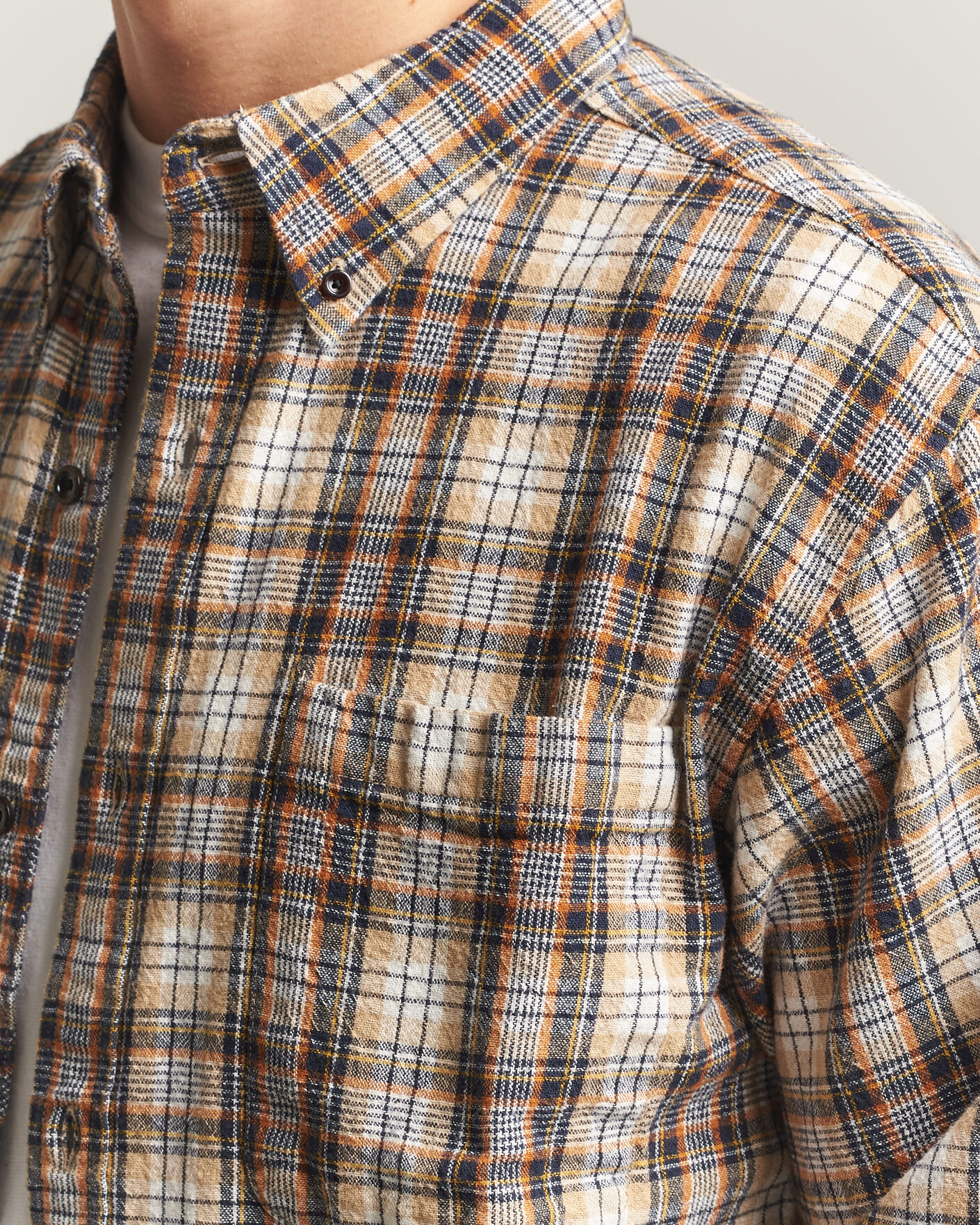 Men | Shirts | Pendleton | Flannel Button Down Shirt Brown Check