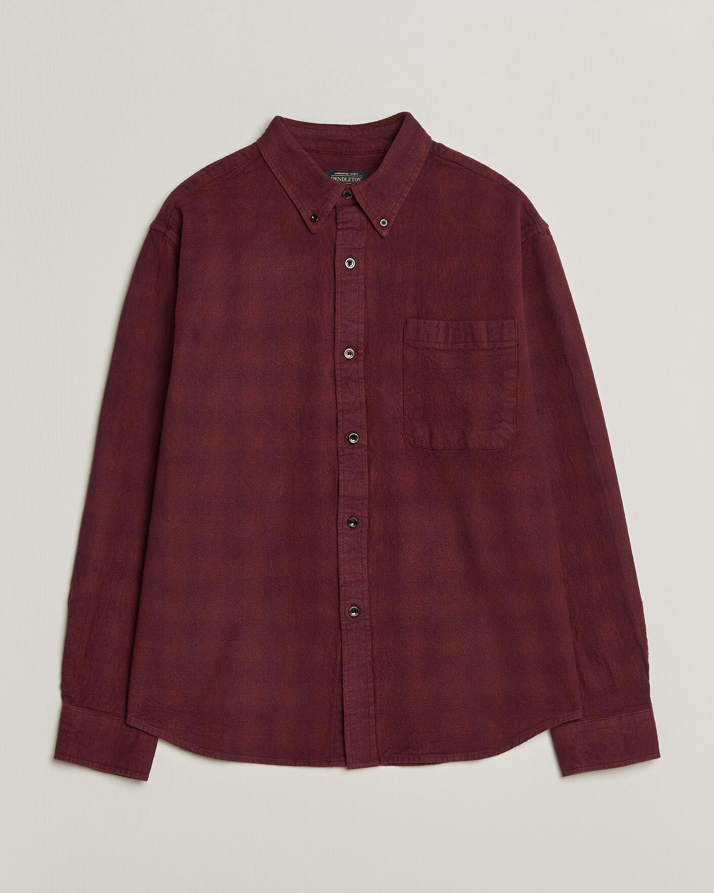 Men | Shirts | Pendleton | Flannel Button Down Shirt Maroon Plaid