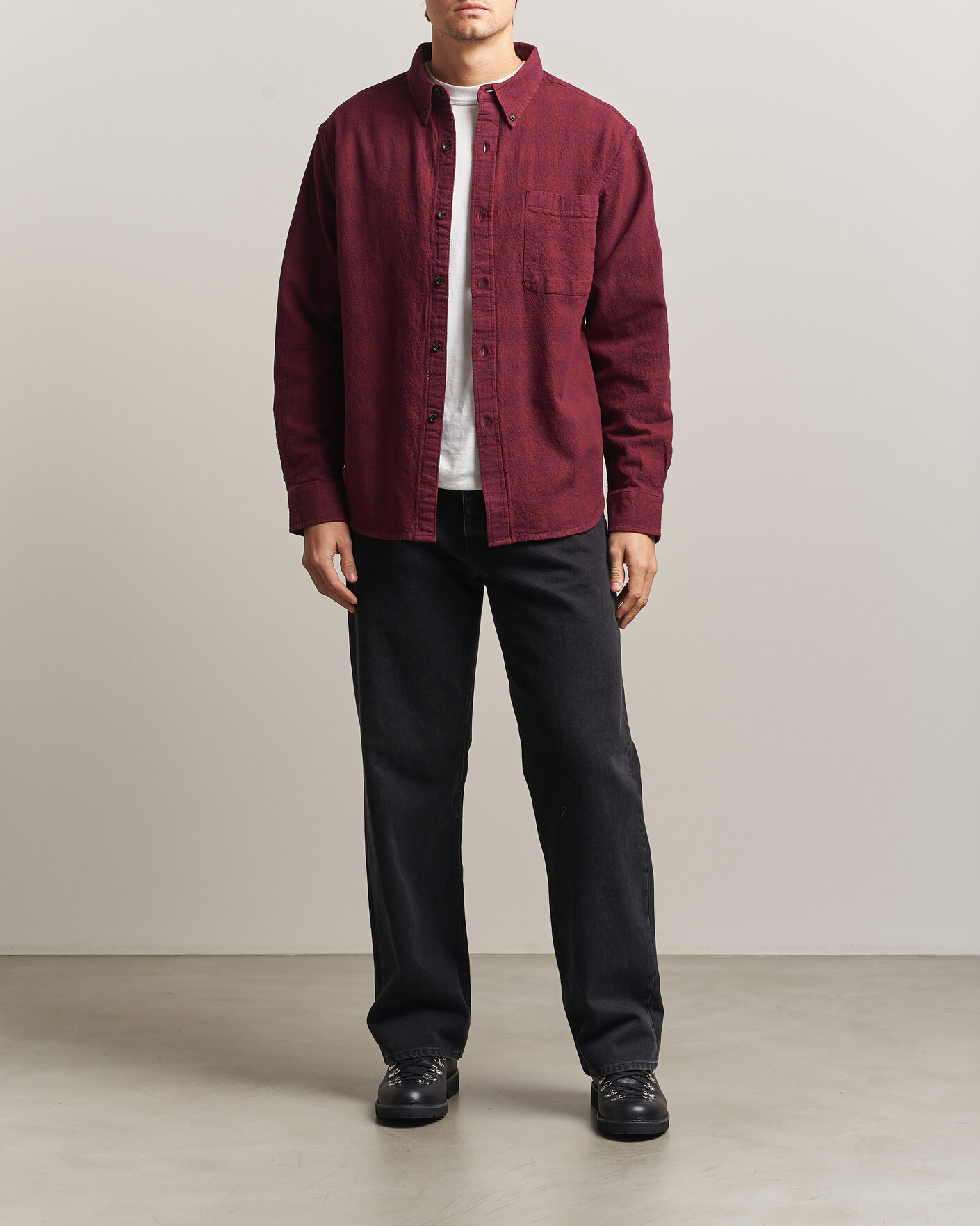Men | Shirts | Pendleton | Flannel Button Down Shirt Maroon Plaid