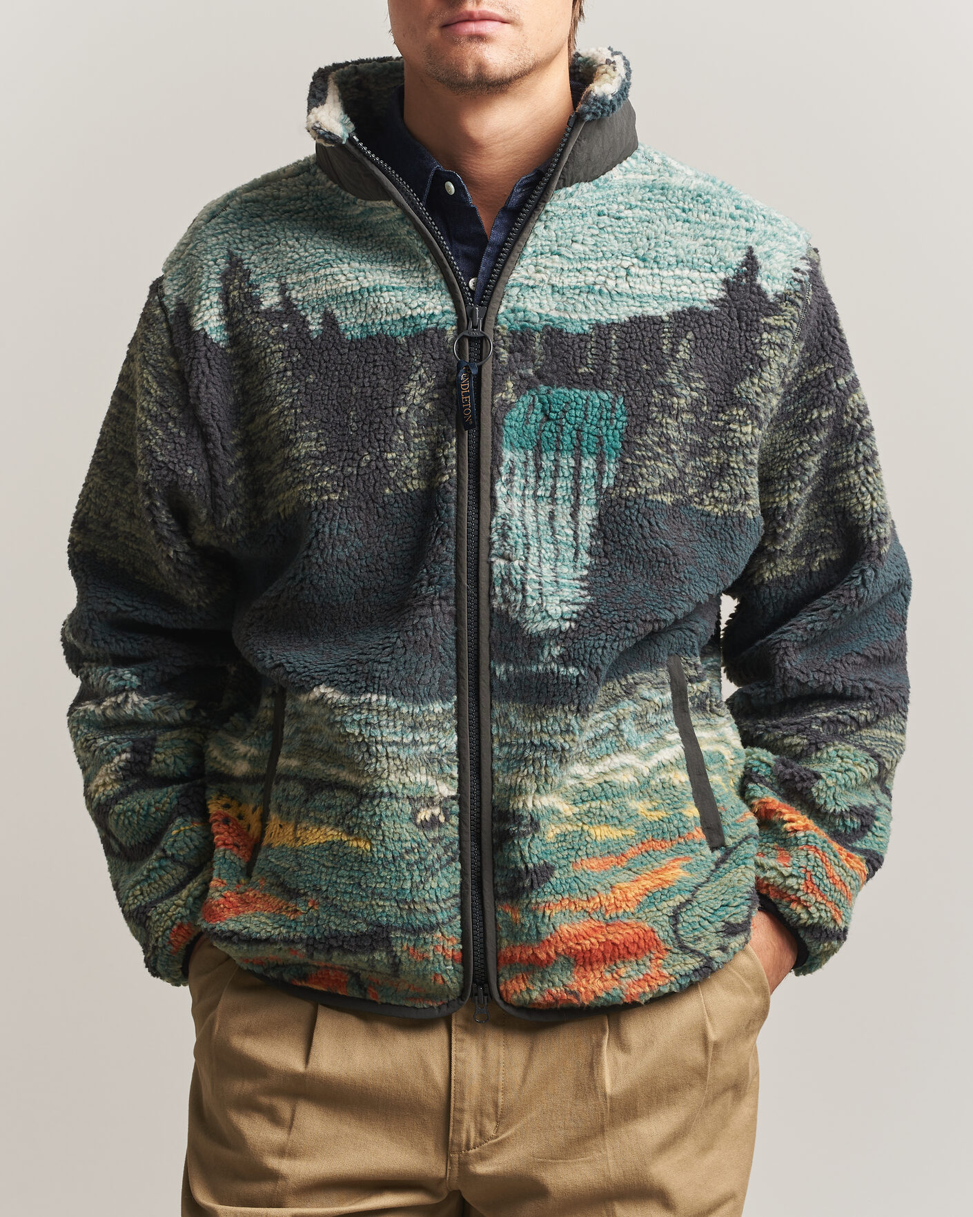 Men | Sweaters & Knitwear | Pendleton | Jacquard Sherpa Fleece Salmon Falls