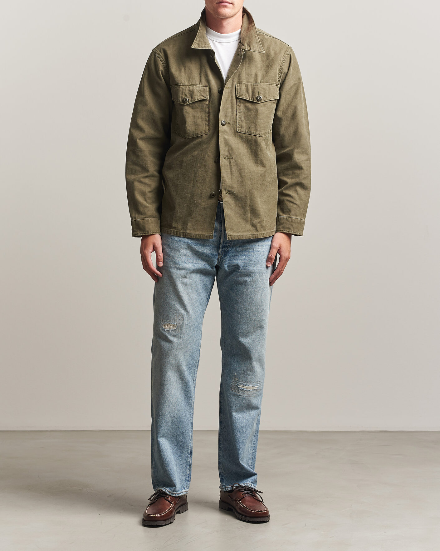 Men | Jeans | RRL | Vintage Fit Distressed Jeans Bridgeview Wash